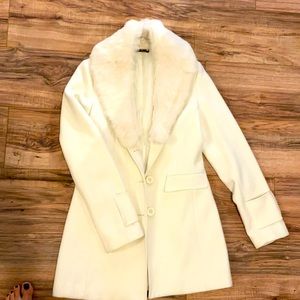 Off white wool coat